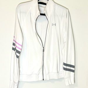 Womens Under Armour Jacket/Coat Ladies Large Full Zip Long Sleeve Pockets Logo